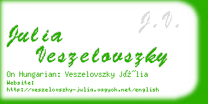 julia veszelovszky business card